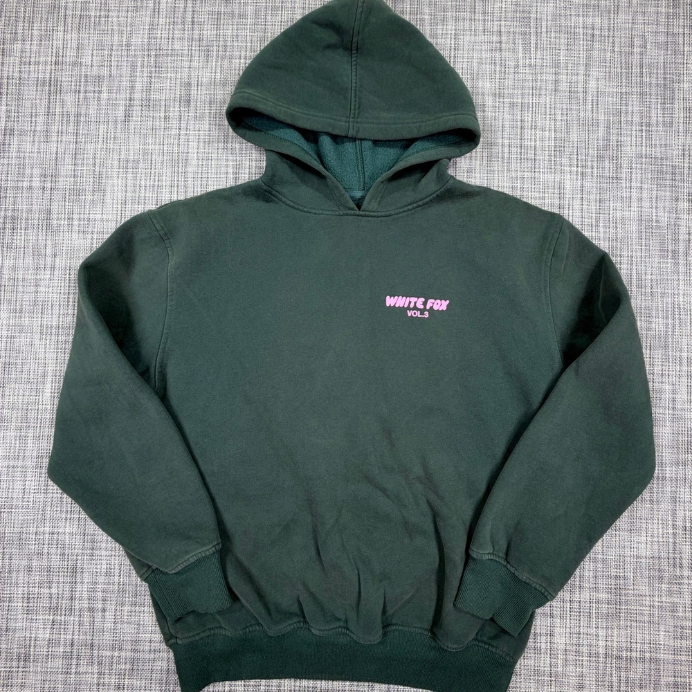 White Fox Offstage Hoodie Womens Approx XS Green Pine Vol 3 Oversized Pullover